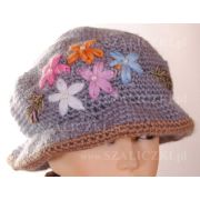 Komplet czapka + szalik kwiatki 020-05