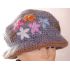Komplet czapka + szalik kwiatki 020-05